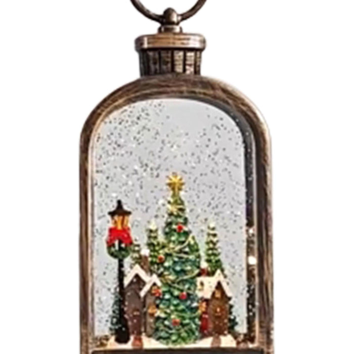 Crofta Fireplace Lantern Christmas Music Box for Bedroom Living Room Indoor Outdoor Christmas Tree