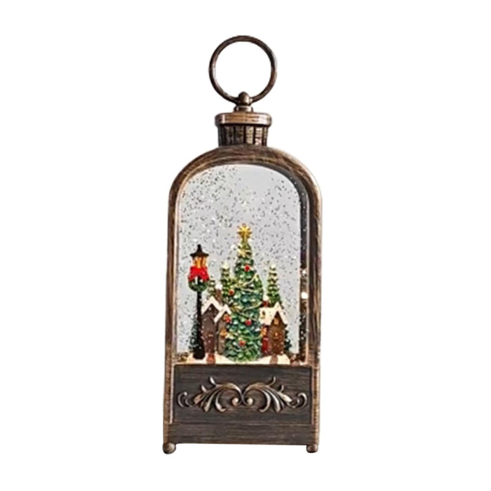 Crofta Fireplace Lantern Christmas Music Box for Bedroom Living Room Indoor Outdoor Christmas Tree