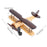 Crofta Wooden Airplane Model Funny 3D Airplane Decoration for Tabletop Shelf Office Brown