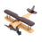 Crofta Wooden Airplane Model Funny 3D Airplane Decoration for Tabletop Shelf Office Brown