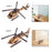 Crofta Wooden Helicopter Model 3D Helicopter Decoration for Room Kitchen Countertop Style A