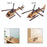 Crofta Wooden Helicopter Model 3D Helicopter Decoration for Room Kitchen Countertop Style A