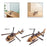 Crofta Wooden Helicopter Model 3D Helicopter Decoration for Room Kitchen Countertop Style A