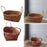 Crofta Woven Storage Box Organizer Bin Cabinet Key Organizing Clothes Rattan Basket Orange