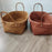 Crofta Woven Storage Box Organizer Bin Cabinet Key Organizing Clothes Rattan Basket Orange