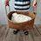 Crofta Woven Storage Box Organizer Bin Cabinet Key Organizing Clothes Rattan Basket Coffee