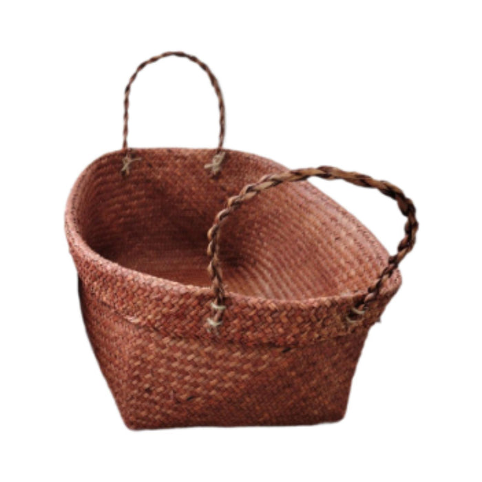 Crofta Woven Storage Box Organizer Bin Cabinet Key Organizing Clothes Rattan Basket Coffee