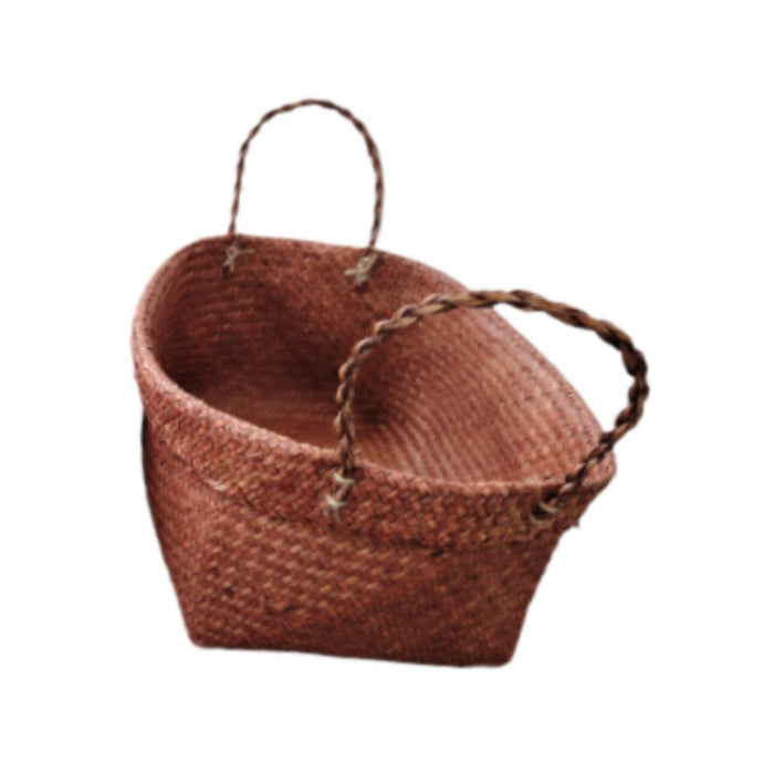 Crofta Woven Storage Box Organizer Bin Cabinet Key Organizing Clothes Rattan Basket Coffee