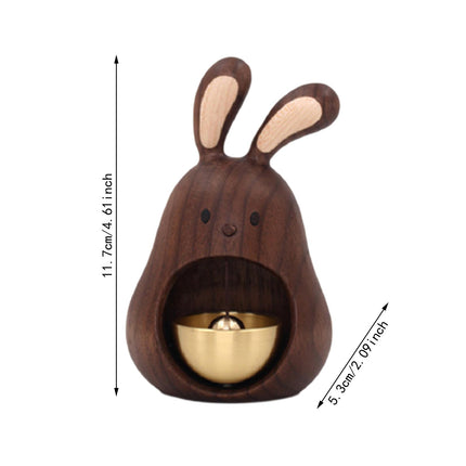 Crofta Wood Doorbell Ornament Birthday Gift Doorbell Pendant for Business Door Shop Dark Brown