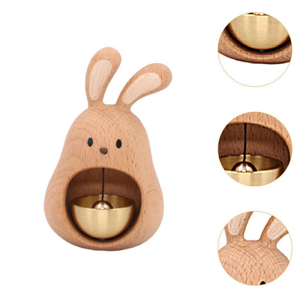 Crofta Wood Doorbell Ornament Birthday Gift Doorbell Pendant for Business Door Shop Light Wood