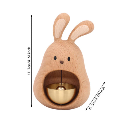 Crofta Wood Doorbell Ornament Birthday Gift Doorbell Pendant for Business Door Shop Light Wood