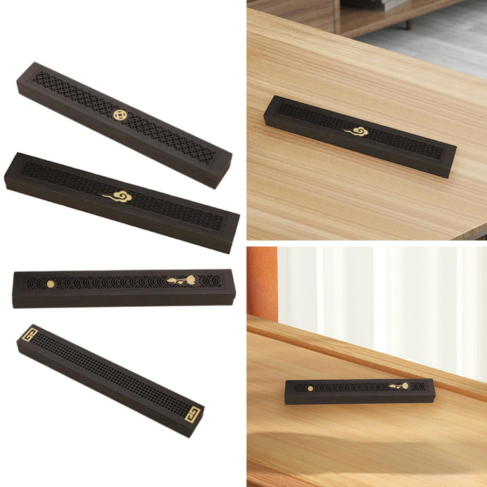 Crofta Wood Incense Stick Holder Gift Incense Stand for Desktop Bedroom Living Room Money Pattern