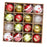 Crofta 16Pcs Christmas Tree Ball Ornaments 2.36inch for Birthday Decorating Holiday red green