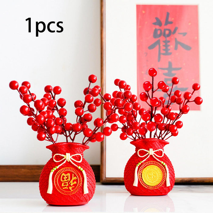 Crofta Flower Vase Ornament Decor Desktop Statue for Dining Table Living Room Hotel 6cmx6.5cm