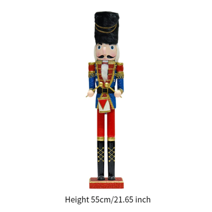 Crofta Wooden Nutcracker Soldier Drum Nutcracker Soldier for Festival Holiday Desk