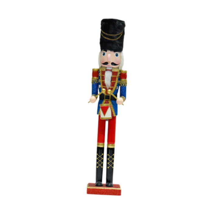 Crofta Wooden Nutcracker Soldier Drum Nutcracker Soldier for Festival Holiday Desk