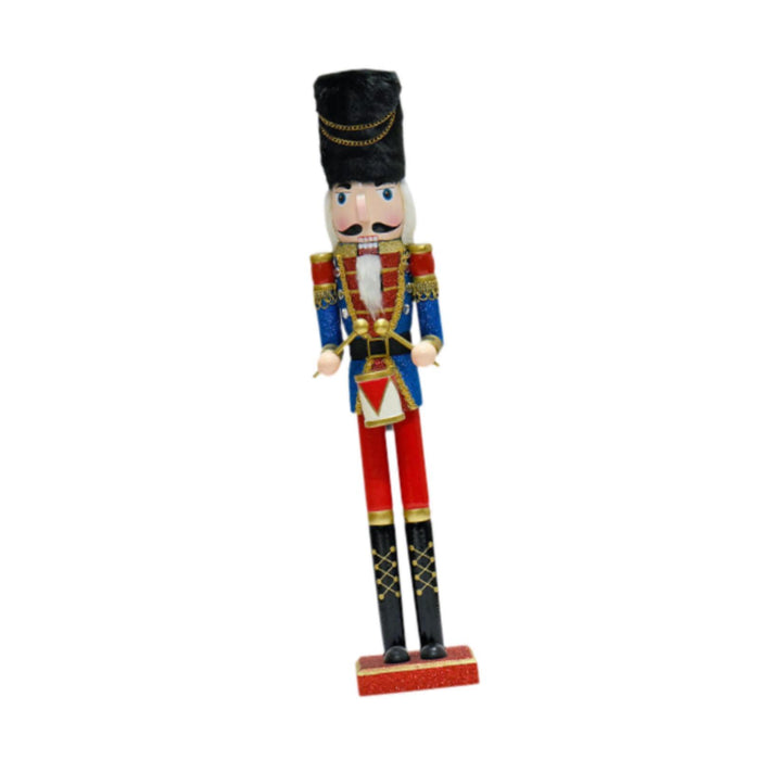 Crofta Wooden Nutcracker Soldier Drum Nutcracker Soldier for Festival Holiday Desk