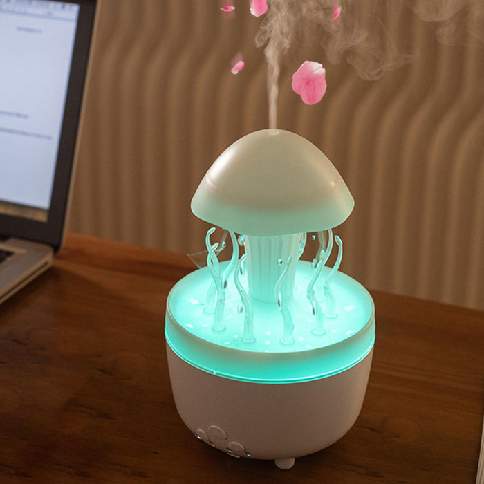 Crofta White 2 in 1 Air Humidifier Essential Oil Diffuser US 110V for Bedroom Quiet