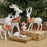 Crofta Xmas Sculpture Gift Christmas Elk Statue for Living Room Indoor Shelf Lying Elk