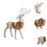 Crofta Xmas Sculpture Gift Christmas Elk Statue for Living Room Indoor Shelf Looking back Elk