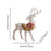 Crofta Xmas Sculpture Gift Christmas Elk Statue for Living Room Indoor Shelf Looking back Elk