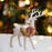 Crofta Xmas Sculpture Gift Christmas Elk Statue for Living Room Indoor Shelf Looking back Elk