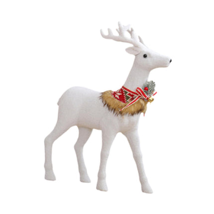 Crofta Xmas Sculpture Gift Christmas Elk Statue for Living Room Indoor Shelf Standing Elk