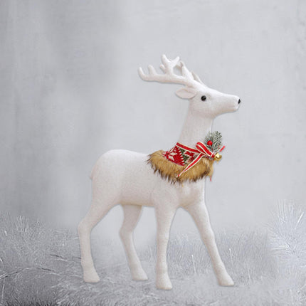 Crofta Xmas Sculpture Gift Christmas Elk Statue for Living Room Indoor Shelf Standing Elk