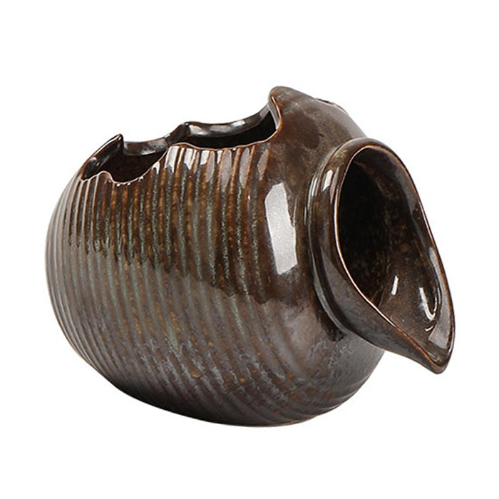 Crofta Ceramic Circulating Fountain Jar 4x3.7x3.5inch Versatile Tabletop Decoration Style C