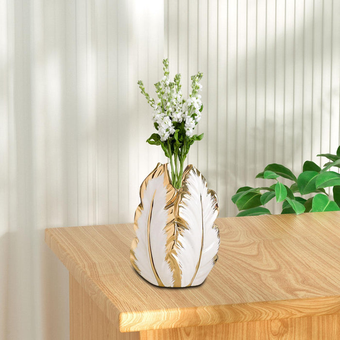 Crofta Ceramic Vase Plant Pot Modern Gift Flower Vase for Wedding Party Home Office Style B