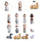 Crofta 12Pcs Christmas Figurines Nativity Set Christian for Countertop Indoor Shelf