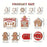 Crofta 12Pcs Christmas Tiered Tray Decor Set Rustic Charm for Home Indoor Farmhouse