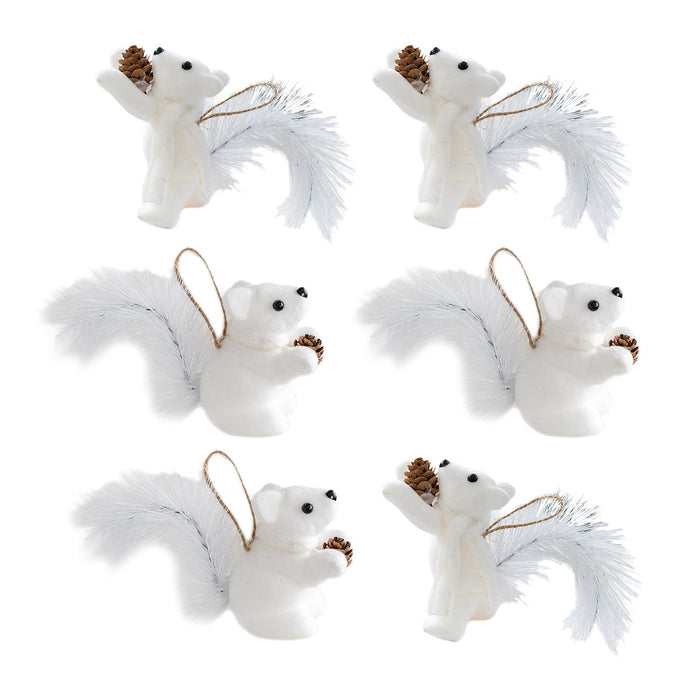 Crofta 2 Pieces Christmas Hanging Decoration Squirrel Hanging Pendant for Home Wall Style A