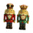 Crofta 2 Pieces Christmas Nutcracker Statue Xmas Figure Sculpture for Shelf Bedroom