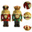 Crofta 2 Pieces Christmas Nutcracker Statue Xmas Figure Sculpture for Shelf Bedroom