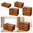 Crofta Wood Desktop Organizer Creative Pull Out Drawers for Farmhouse Bedroom Study 25x17.5x7 cm 1 Drawer