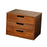 Crofta Wood Desktop Organizer Creative Pull Out Drawers for Farmhouse Bedroom Study 25x17.5x19 cm 3 Drawers