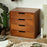 Crofta Wood Desktop Organizer Creative Pull Out Drawers for Farmhouse Bedroom Study 25x17.5x25 cm 4 Drawers