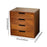 Crofta Wood Desktop Organizer Creative Pull Out Drawers for Farmhouse Bedroom Study 25x17.5x25 cm 4 Drawers