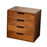 Crofta Wood Desktop Organizer Creative Pull Out Drawers for Farmhouse Bedroom Study 25x17.5x25 cm 4 Drawers