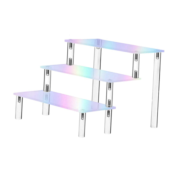 Crofta Acrylic Display Riser Jewelry Display Riser Shelf for Candy Figurine Dessert 3 Layers