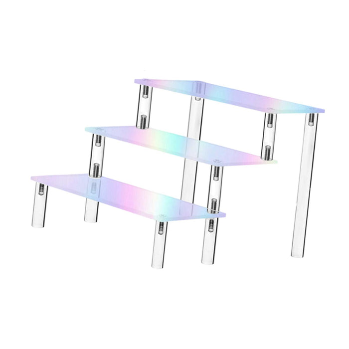 Crofta Acrylic Display Riser Jewelry Display Riser Shelf for Candy Figurine Dessert 3 Layers