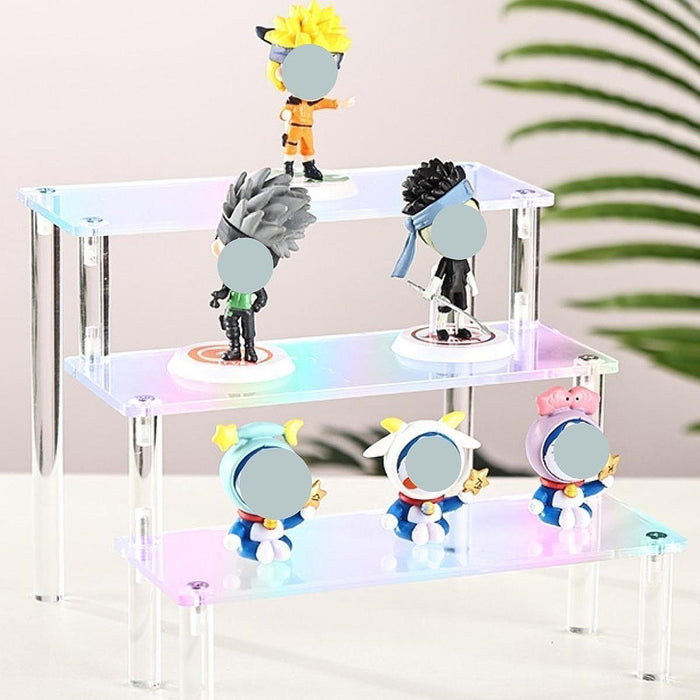 Crofta Acrylic Display Riser Jewelry Display Riser Shelf for Candy Figurine Dessert 3 Layers