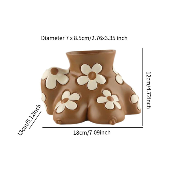 Crofta Flower Pot Human Body Art Planter for Courtyard Shelf Indoor, Outdoor Plants 18cmx13cmx12cm