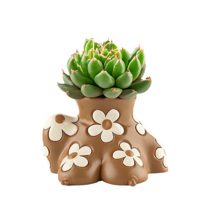 Crofta Flower Pot Human Body Art Planter for Courtyard Shelf Indoor, Outdoor Plants 18cmx13cmx12cm