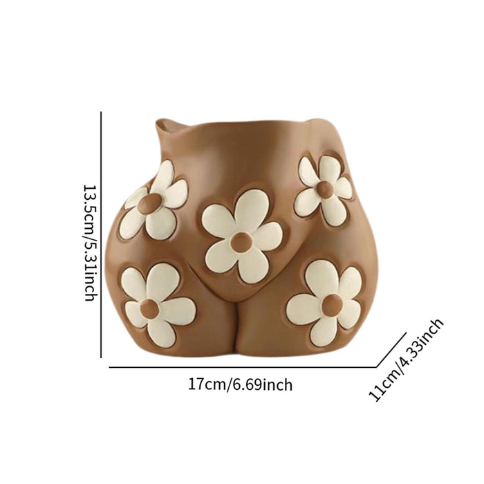 Crofta Flower Pot Human Body Art Planter for Courtyard Shelf Indoor, Outdoor Plants 17cmx11cmx13.5cm