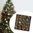 Crofta 16 Pieces Christmas Flocking Balls Hanging for Holiday Porch Yard Decoration brown