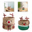 Crofta Reindeer Christmas Basket Storage Bin for Clothes Towels Living Room Holiday L