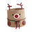 Crofta Reindeer Christmas Basket Storage Bin for Clothes Towels Living Room Holiday L