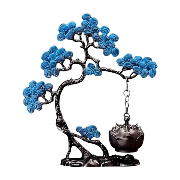 Crofta Pine Tree Incense Holder Hanging Incense Burner for Bedroom Meditation Study Blue